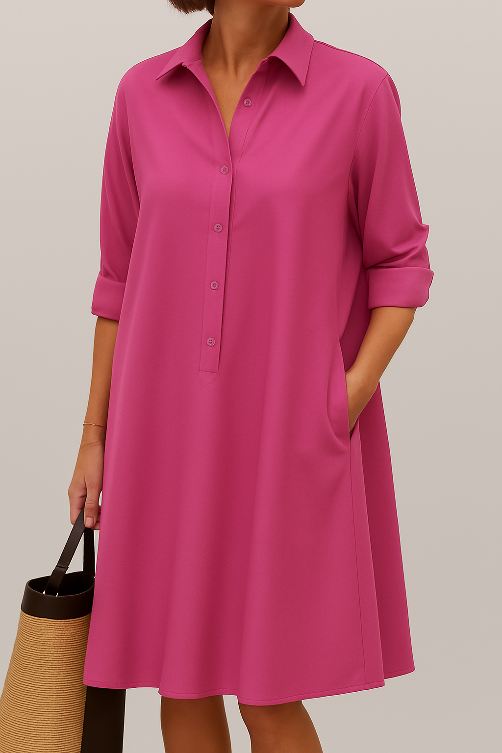 Daisy - Robe chemise à boutons