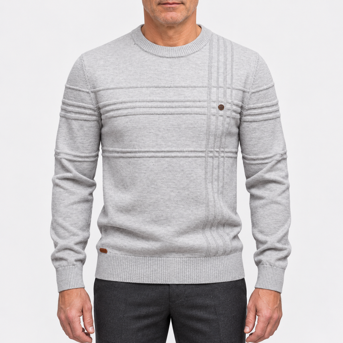 Ethan Striped Crew Neck Sweater