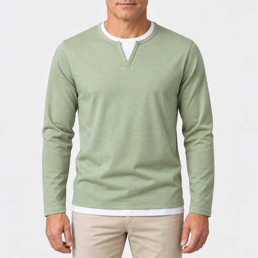 Owen Notch-Neck Knit Sweater